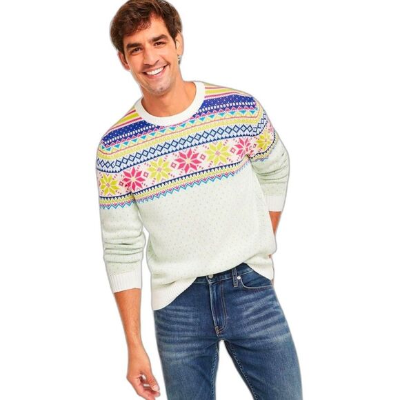 Holiday Lane Men's Multi-Color Fair Isle Sweater Size M NEW G478 - Picture 1 of 7